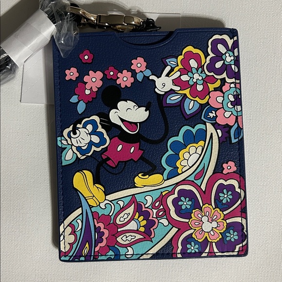 Vera Bradley Handbags - NWT Disney Vera Bradley Wallet on a strap crossbody, dark blue with Mickey.